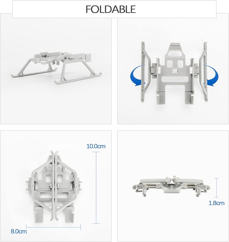 YETEETH جهاز هبوط لطائرة DJI Mini 3 / Mini 3 Pro مجموعة أرجل قابلة للطي ممتدة لملحقات Mini 3 Pro - Image 5